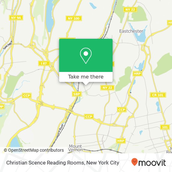 Christian Scence Reading Rooms map