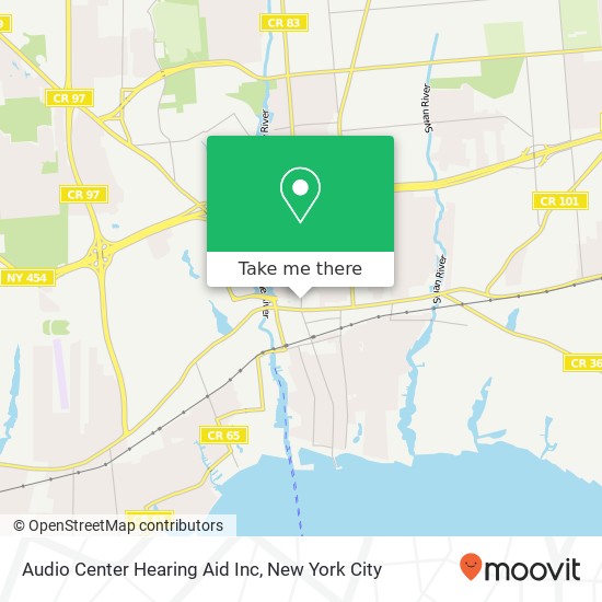 Mapa de Audio Center Hearing Aid Inc