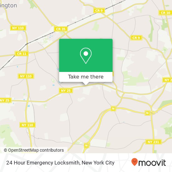 24 Hour Emergency Locksmith map