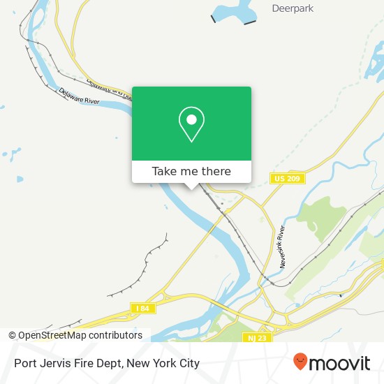 Port Jervis Fire Dept map
