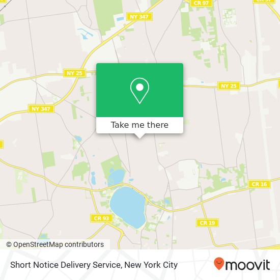 Mapa de Short Notice Delivery Service