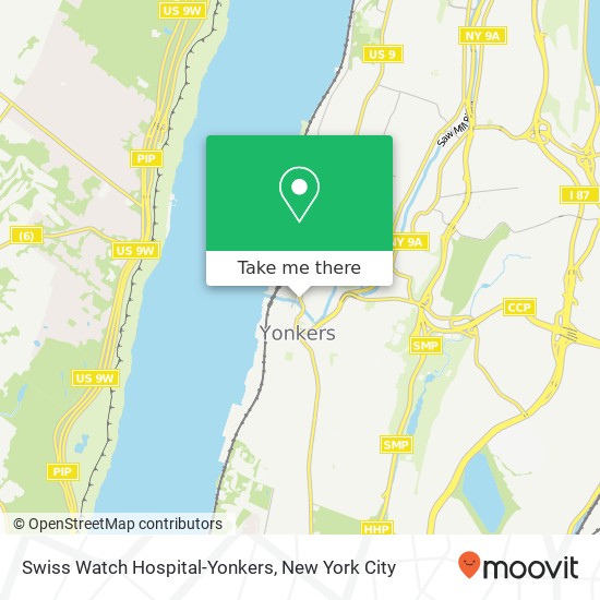 Swiss Watch Hospital-Yonkers map