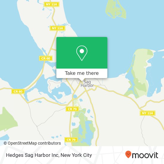 Mapa de Hedges Sag Harbor Inc