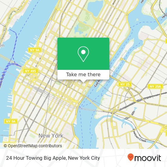 24 Hour Towing Big Apple map