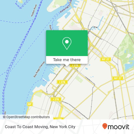 Coast To Coast Moving map