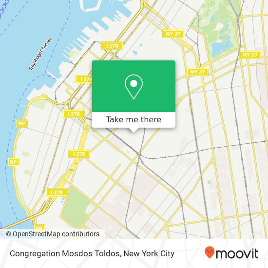 Congregation Mosdos Toldos map