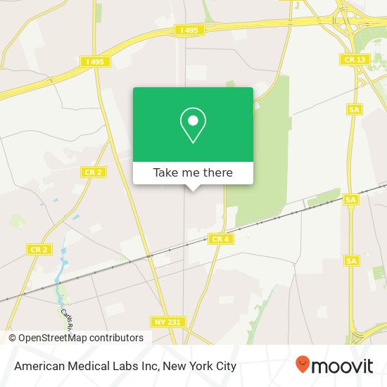 American Medical Labs Inc map