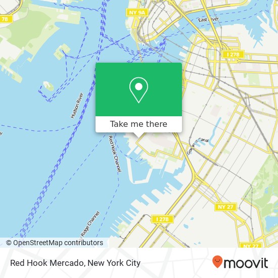 Mapa de Red Hook Mercado