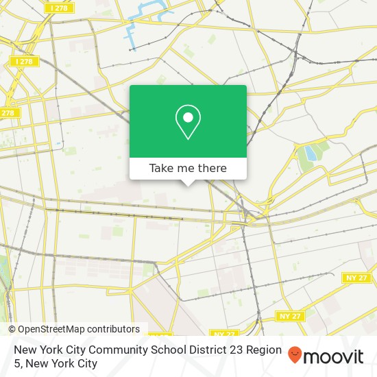 Mapa de New York City Community School District 23 Region 5