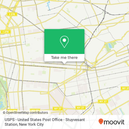 USPS - United States Post Office - Stuyvesant Station map