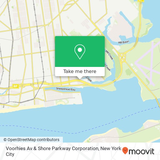 Mapa de Voorhies Av & Shore Parkway Corporation