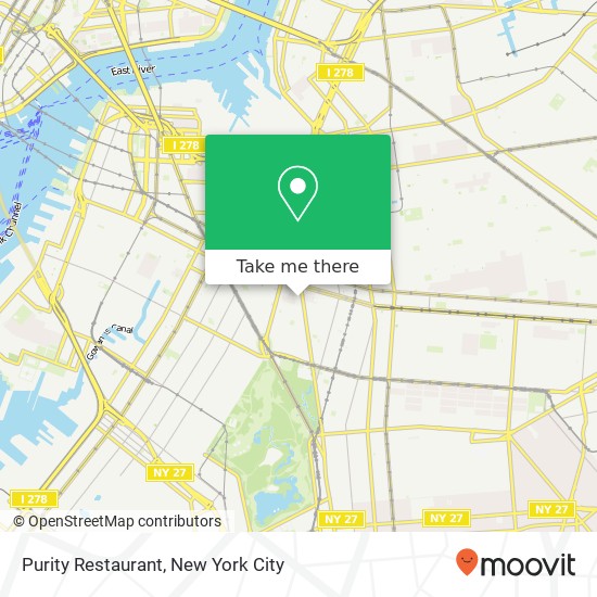 Mapa de Purity Restaurant