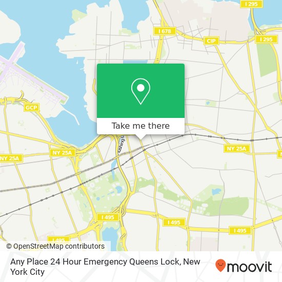 Mapa de Any Place 24 Hour Emergency Queens Lock
