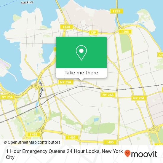 1 Hour Emergency Queens 24 Hour Locks map