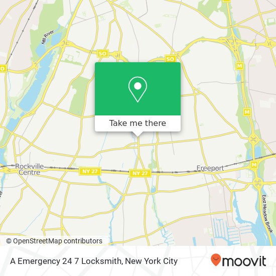 A Emergency 24 7 Locksmith map