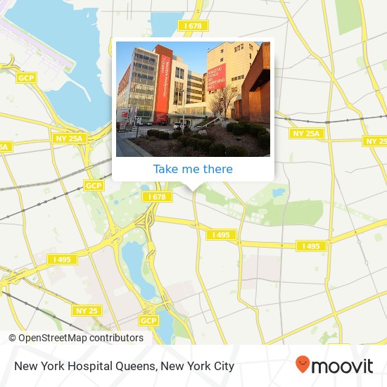 New York Hospital Queens map