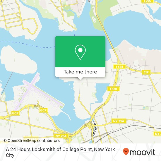 A 24 Hours Locksmith of College Point map