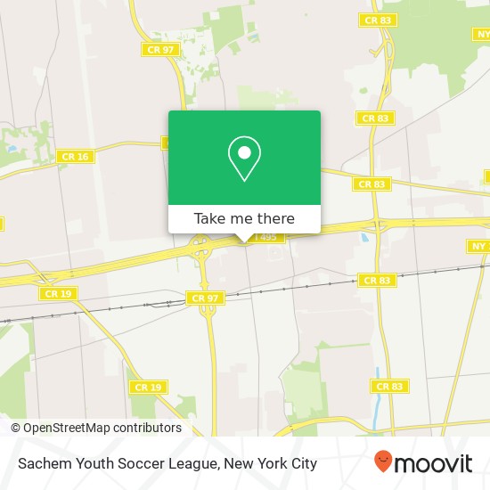 Sachem Youth Soccer League map