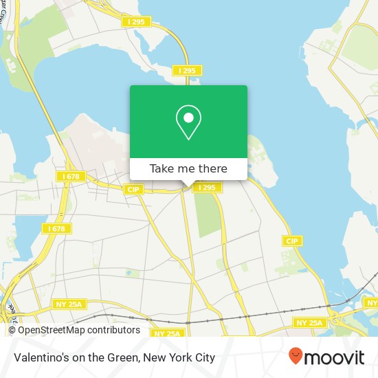 Valentino's on the Green map