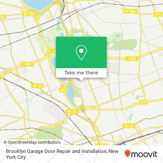 Brooklyn Garage Door Repair and Installation map