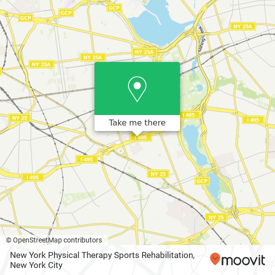 New York Physical Therapy Sports Rehabilitation map