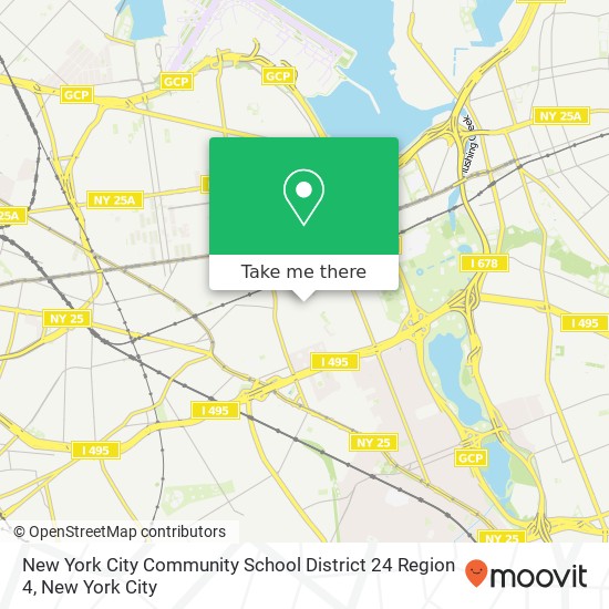 Mapa de New York City Community School District 24 Region 4