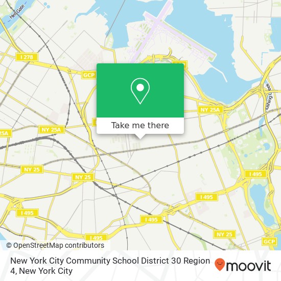 New York City Community School District 30 Region 4 map