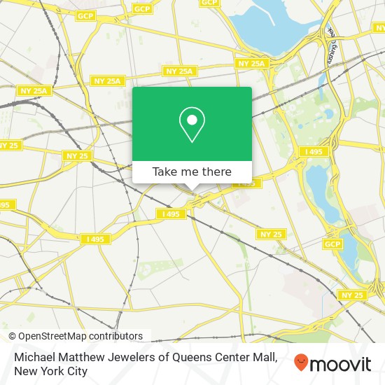 Michael Matthew Jewelers of Queens Center Mall map