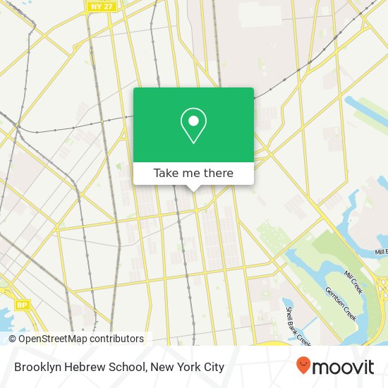 Brooklyn Hebrew School map