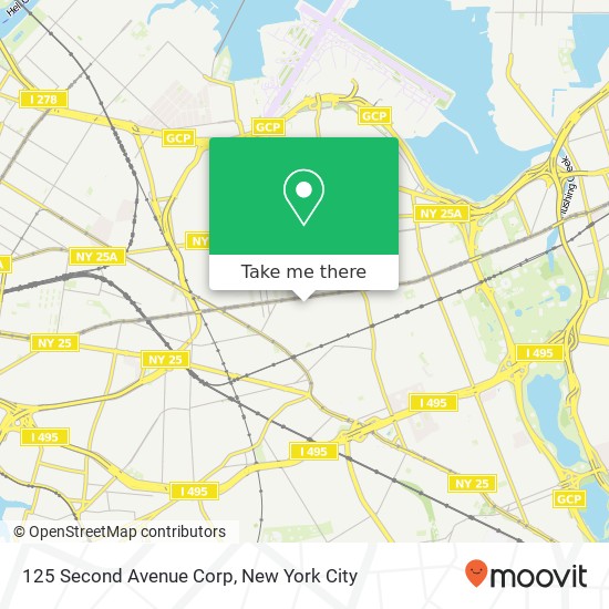 125 Second Avenue Corp map