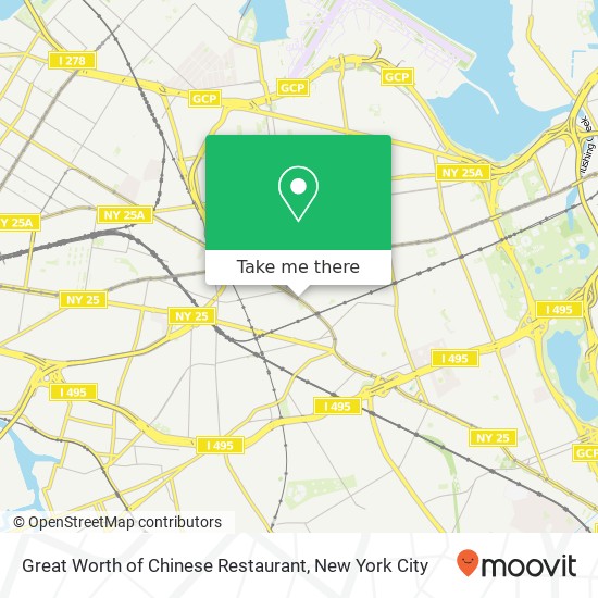 Mapa de Great Worth of Chinese Restaurant