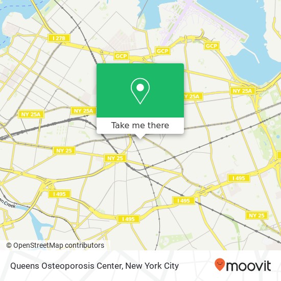 Queens Osteoporosis Center map