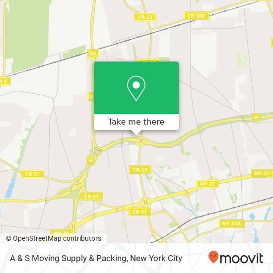 Mapa de A & S Moving Supply & Packing