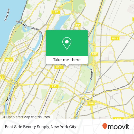 Mapa de East Side Beauty Supply