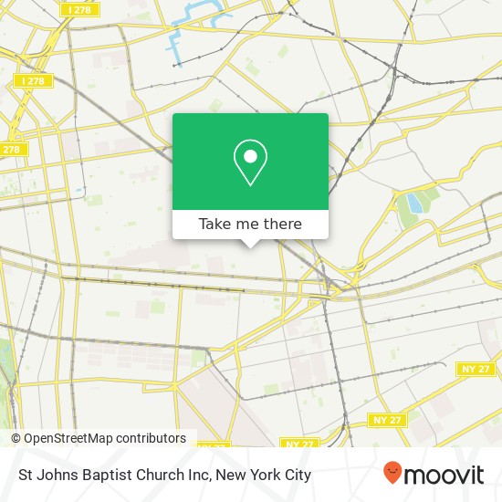 Mapa de St Johns Baptist Church Inc