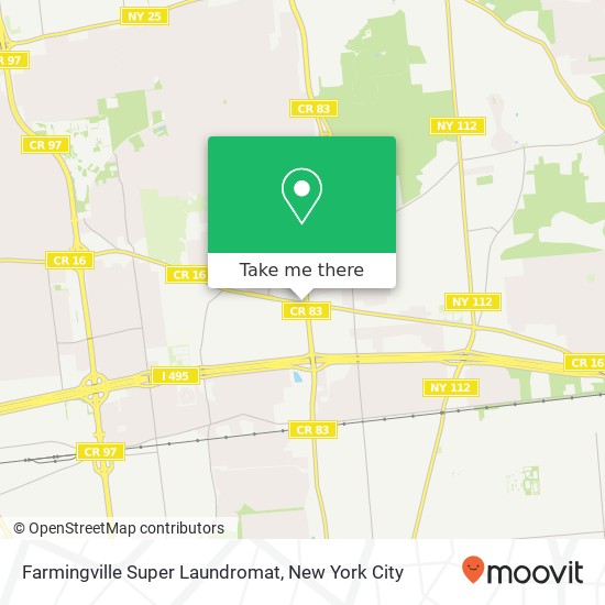 Farmingville Super Laundromat map