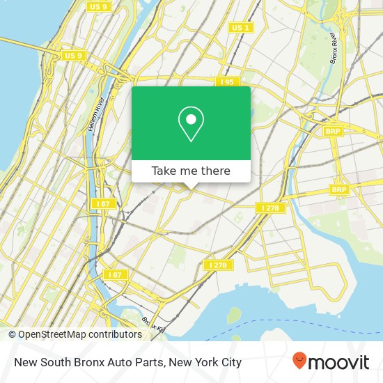 Mapa de New South Bronx Auto Parts