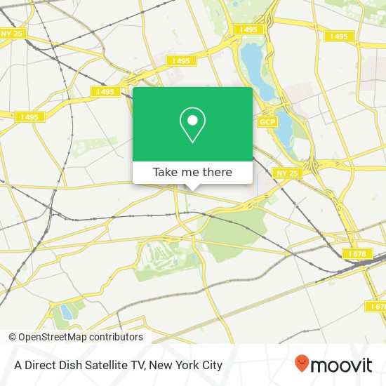 Mapa de A Direct Dish Satellite TV