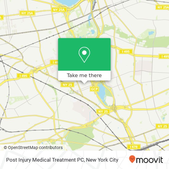 Post Injury Medical Treatment PC map