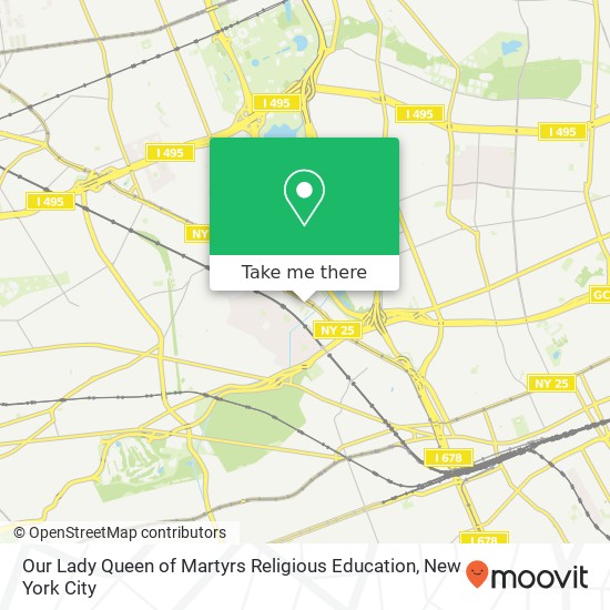 Our Lady Queen of Martyrs Religious Education map