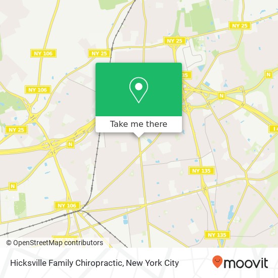 Hicksville Family Chiropractic map