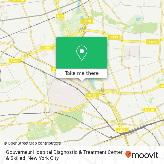 Mapa de Gouverneur Hospital Diagnostic & Treatment Center & Skilled