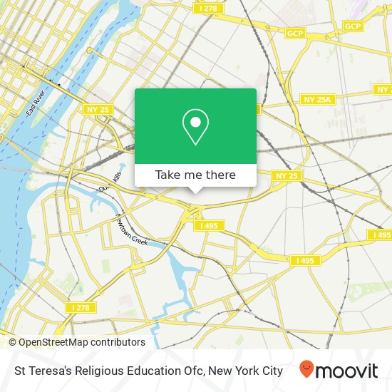 St Teresa's Religious Education Ofc map