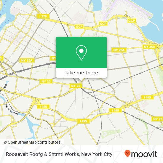 Roosevelt Roofg & Shtmtl Works map