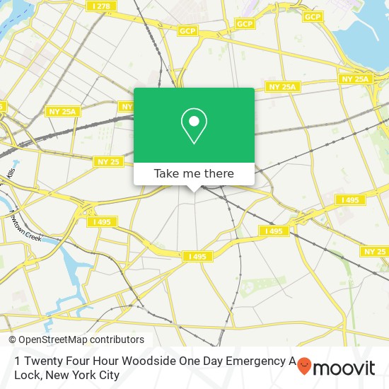 Mapa de 1 Twenty Four Hour Woodside One Day Emergency A Lock