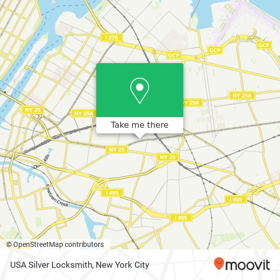 Mapa de USA Silver Locksmith