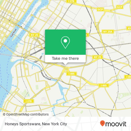 Honeys Sportsware map