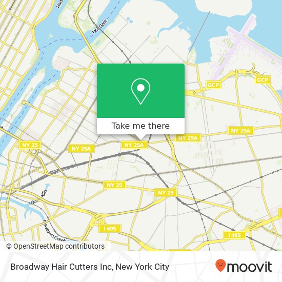 Mapa de Broadway Hair Cutters Inc
