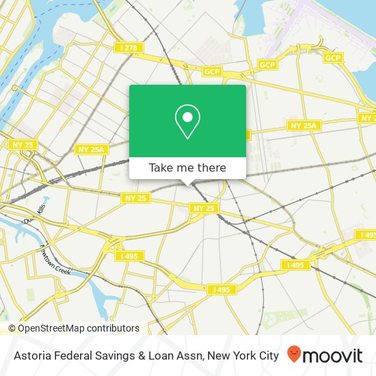 Mapa de Astoria Federal Savings & Loan Assn