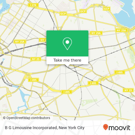 B G Limousine Incorporated map